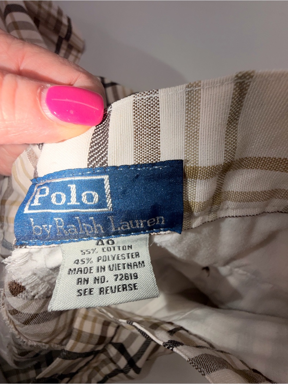 Polo Ralph Lauren Plaid Cargo Shorts Big Pony Men’s 40 - Picture 8 of 8